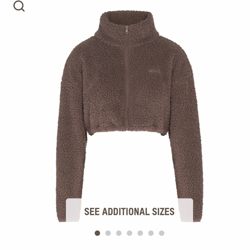 SKIMS TEDDY CROP JACKET